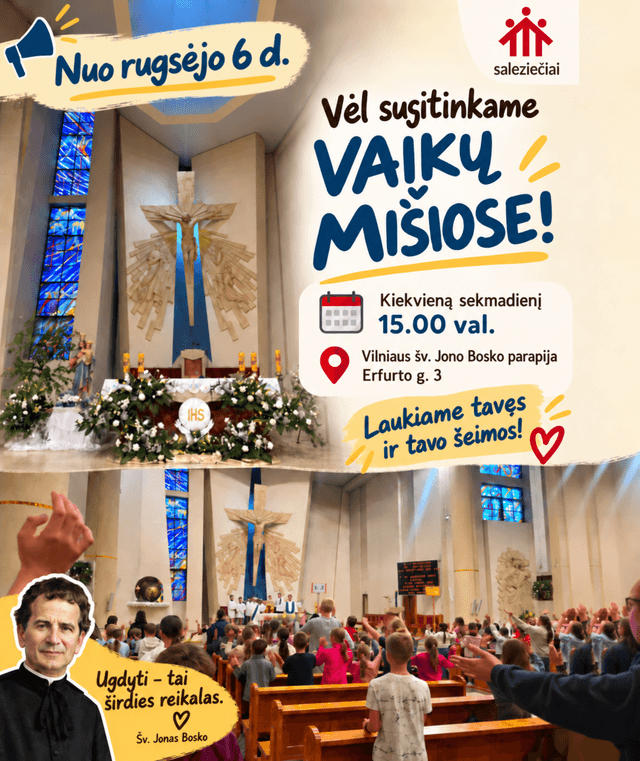 Vaikų mišios 15:00
