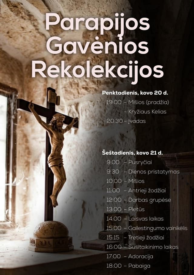 Kviečiame į Gavėnios rekolekcijas